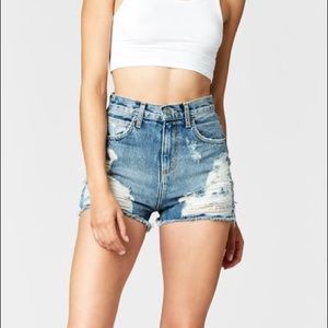 LF high rise jean shorts